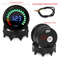 Voltmètre Numérique LED 52 mm Étanche 12V Voiture