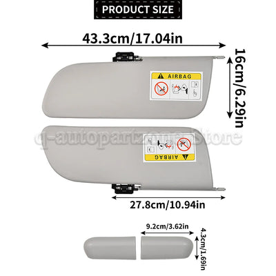 Pare-Soleil Intérieur Citroën C3 II Zenith 2009-2016