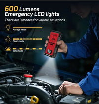 Booster de Batterie Voiture 12V 1200A Écran Numérique 5 Coloris