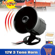 Klaxon 3 Tons Voiture 12V Sirène Sonore Puissante