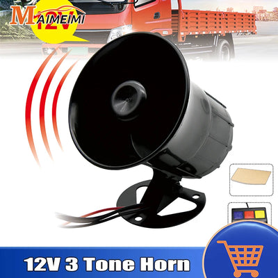 Klaxon 3 Tons Voiture 12V Sirène Sonore Puissante