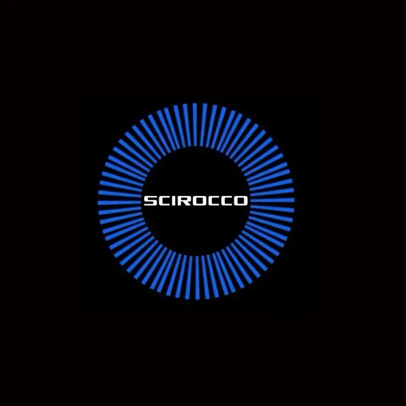 Projecteur Logo Porte Volkswagen Scirocco LED 9 Motifs 2 Pièces