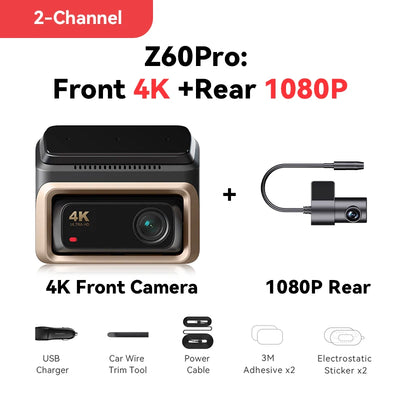 Dashcam DDPAI Z60 Pro 4K 3 Canaux GPS