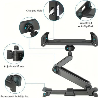 Support Téléphone Tablette Rétractable Siège Arrière 5-13 Pouces