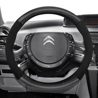 Housse de Volant Citroën Daim et Texture Carbone C3 C4 X Berlingo C5 Aircross Jumper Spacetourer Ami X