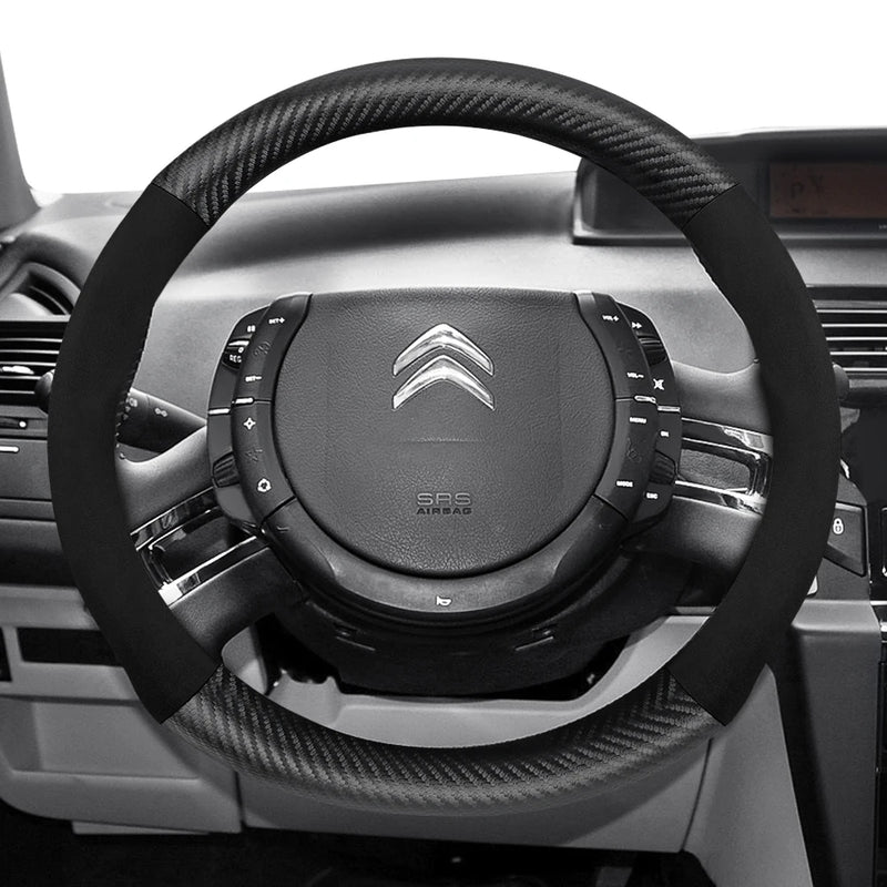 Housse de Volant Citroën Daim et Texture Carbone C3 C4 X Berlingo C5 Aircross Jumper Spacetourer Ami X