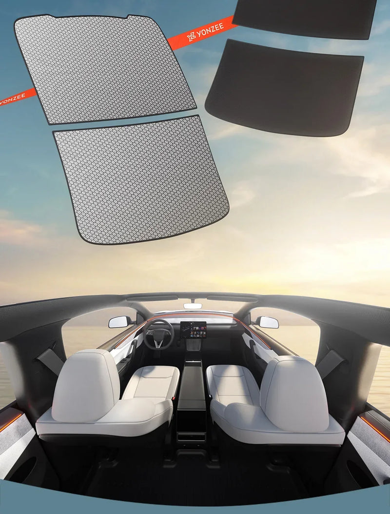Pare-Soleil de Toit Tesla Model Y Juniper 2025-2026 Graphène Magnétique Nid d'Abeille