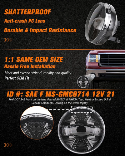 Feux Antibrouillard LED GMC Sierra 1500 2007-2014