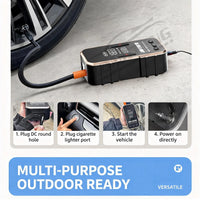 Booster de Batterie Voiture 600 A 10 000 mAh avec Compresseur 23 L/min