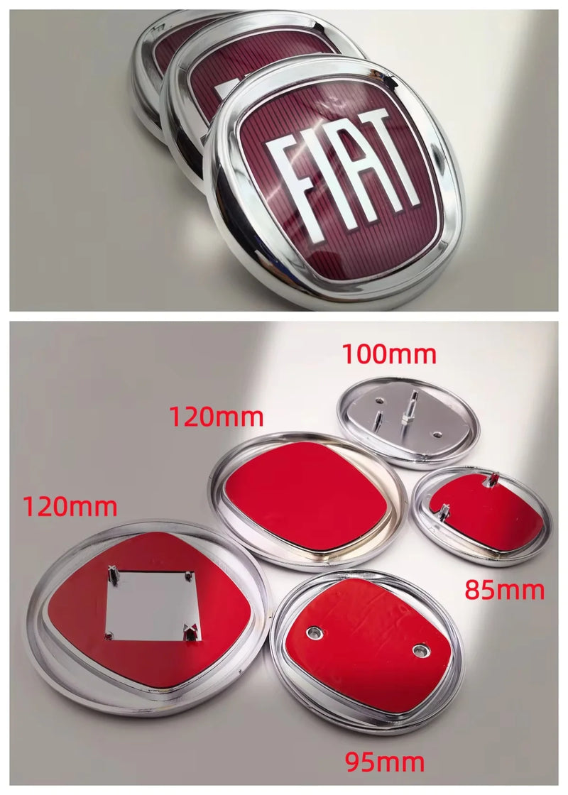Emblème Fiat 500 Abarth Logo 85 95 100 120 mm pour l'Avant et le Coffre Arrière Autocollant