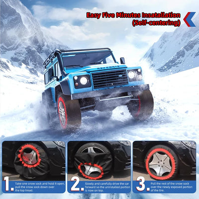 Chaussettes à Neige Voiture SUV Textile Antidérapant