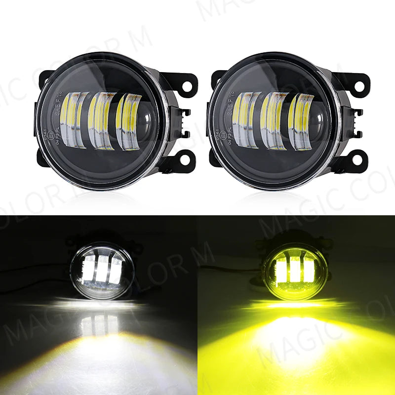 Antibrouillards LED Ronds Universels Étanches 12V la Paire