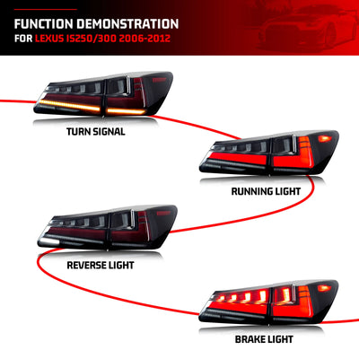 Feux Arrière LED Lexus IS250 IS350 ISF 2006-2013