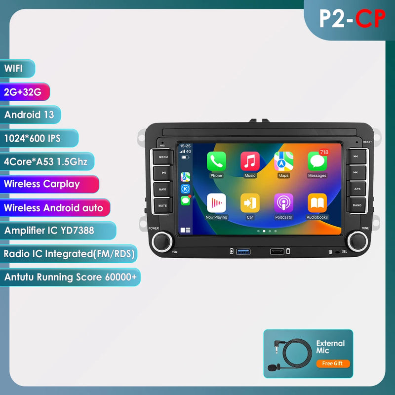 Autoradio Android Volkswagen Golf Polo Passat — détail de fixation