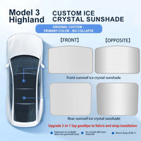 Pare-Soleil de Toit Tesla Model 3 Highland Model Y Juniper 2025-2026 Tissu Glacé à Boucles
