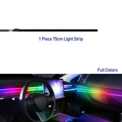 Bandes Acryliques Éclairage d'Ambiance RGB Voiture 110 cm
