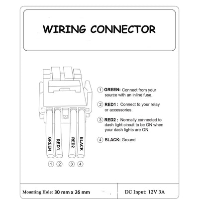 Bouton Interrupteur LED 12V Volkswagen Amarok 2009-2016