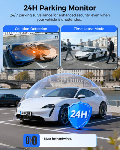 Dashcam AZDOME 4K Vision Nocturne Infrarouge GPS WiFi