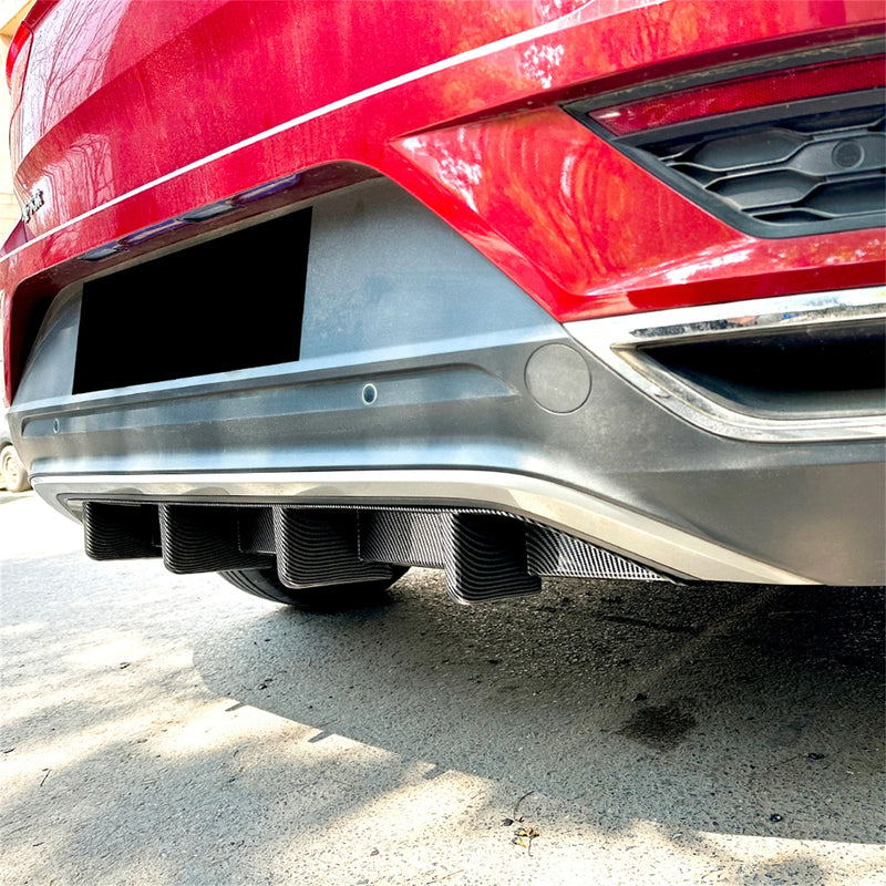 Diffuseur de Pare-Chocs Arrière Volkswagen T-Roc 2018-2022 Version Standard Noir Brillant ou Look Carbone