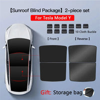 Pare-Soleil de Toit Tesla Model Y 2020-2026 Nano Cristal Noir Blanc ou Bleu