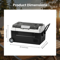 Réfrigérateur de Voiture Podofo 35 L 45 L 55 L Glacière Électrique à Compresseur avec Application et Roues