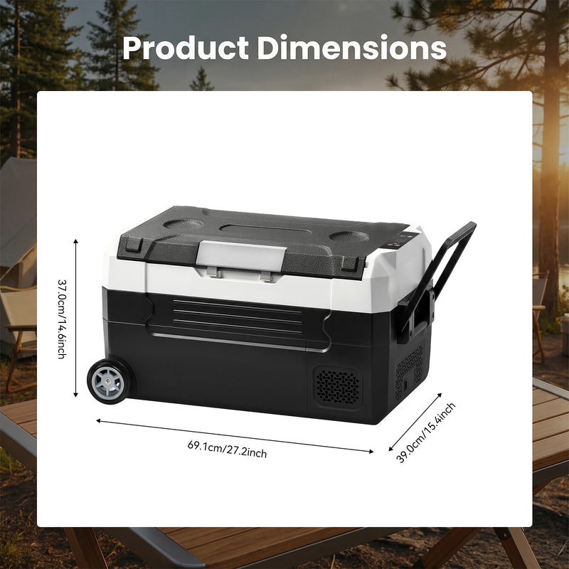 Réfrigérateur de Voiture Podofo 35 L 45 L 55 L Glacière Électrique à Compresseur avec Application et Roues