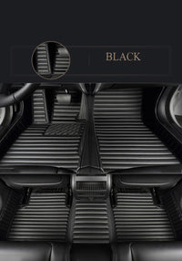 Tapis de Sol Cuir PU Rayé 5D Sur Mesure Volvo XC40 V60 V90 2016-2023 5 Places ou 1 Pièce