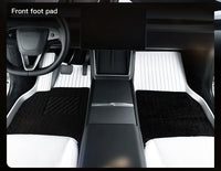 Tapis de Sol Tesla Model Y Juniper 2025-2026 TPE Blanc Moquette Noire