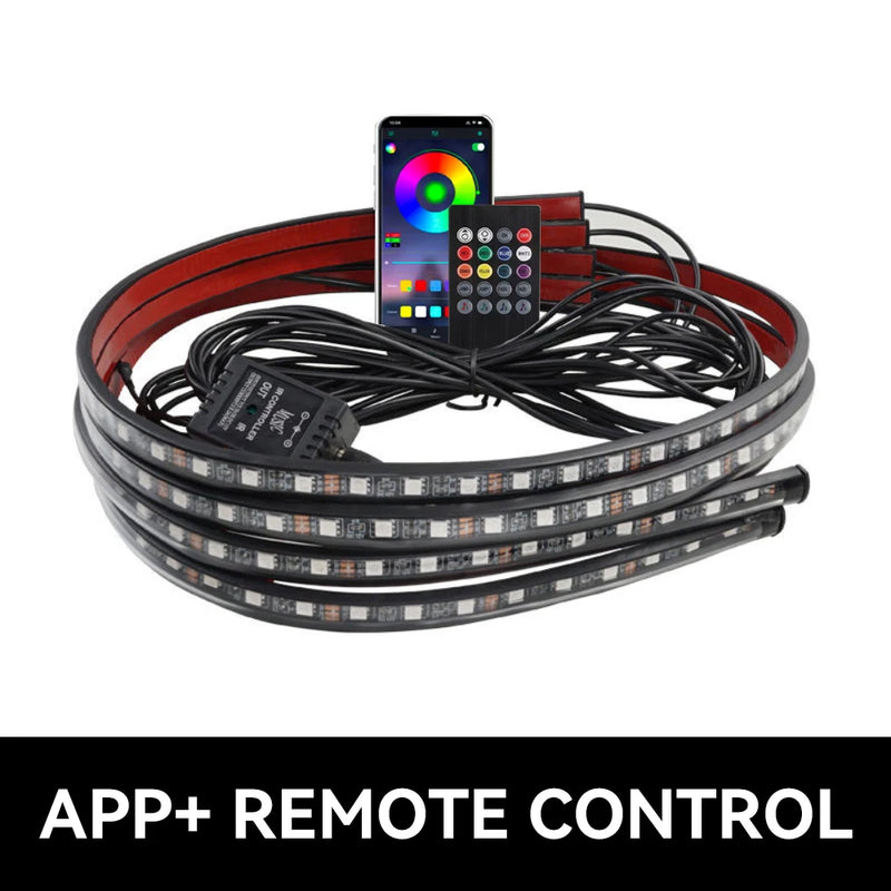 Éclairage d'Ambiance LED RGB Dessous de Caisse Voiture