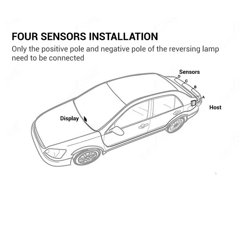 Radar de Recul YASOKRO Écran LED 4 Capteurs Voiture