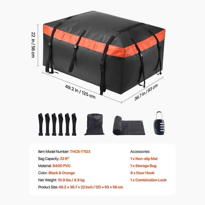Coffre de Toit Souple SucceBuy 565 L PVC 840D
