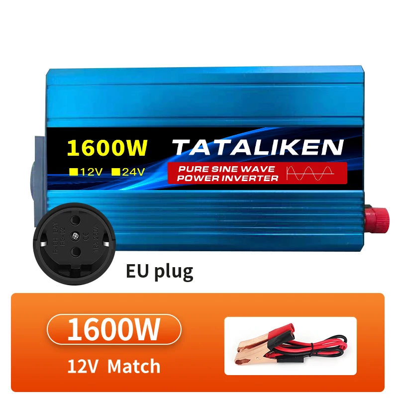 Convertisseur Pur Sinus 12V 24V 220V Voiture 1000 à 8000 W