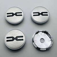 Cache-Moyeux 60 mm Avec Emblème Dacia Spring Duster Lot de 4 Noir ou Argent