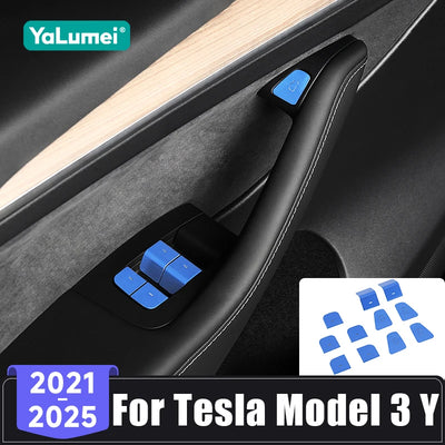 Bouton Lève-Vitre Cache Décoratif Tesla Model 3 Y 2021-2025