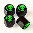 Bouchons de Valve Universels Alien Vert Aluminium
