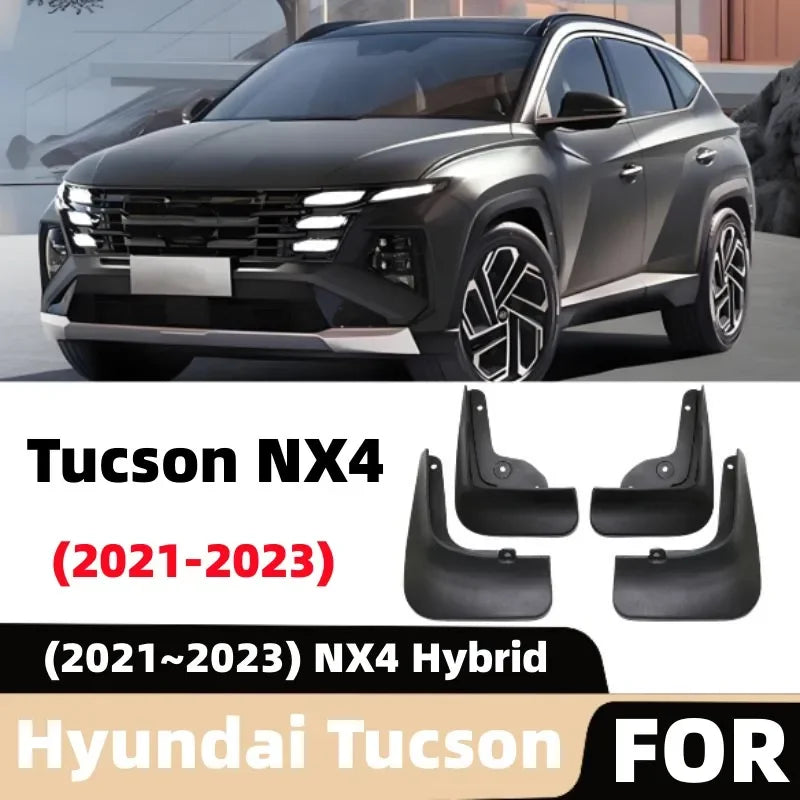 Garde-Boue Hyundai Tucson NX4 2021-2023 Jeu de 4 Bavettes Avant et Arrière en Plastique Souple