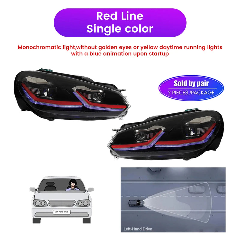 Phares LED Volkswagen Golf 6 2008-2013 — détail du support