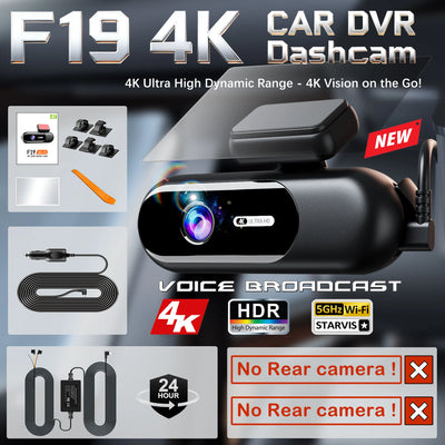 Dashcam 4K Avant et Arrière Wi-Fi Mode Parking