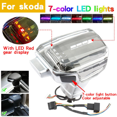 Pommeau Vitesse Cristal LED VW Audi Skoda Auto