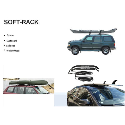 Galerie de Toit Souple Universelle Surf et Kayak