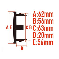Cache-Moyeux Toyota GR Sport Corolla RAV4 Yaris 60mm 62mm — détail de finition