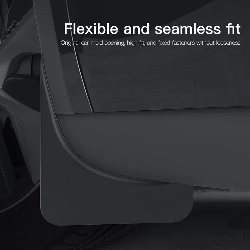Garde-Boue Tesla Model Y Juniper 2025-2026 Jeu de 4 Bavettes Sans Perçage Avant et Arrière