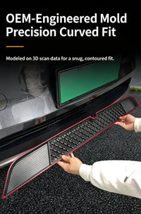 Filet de Grille Inférieure Avant Tesla Model Y Highland 2024 Anti-Insectes Noir Mat, Monobloc ou en Deux Parties