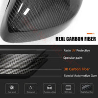 Coque de Rétroviseur Mercedes Classe C W205, E W213, S W222, GLC X253, GLA, GLB, EQA, EQB, EQC en Carbone Véritable, 8 Styles
