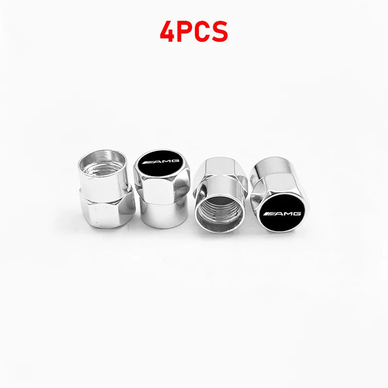 Bouchons de Valve Mercedes Benz AMG W205 W213 Sport — vue de trois quarts