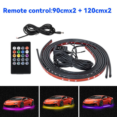Éclairage d'Ambiance Néon RGB Flexible Sous Châssis Voiture