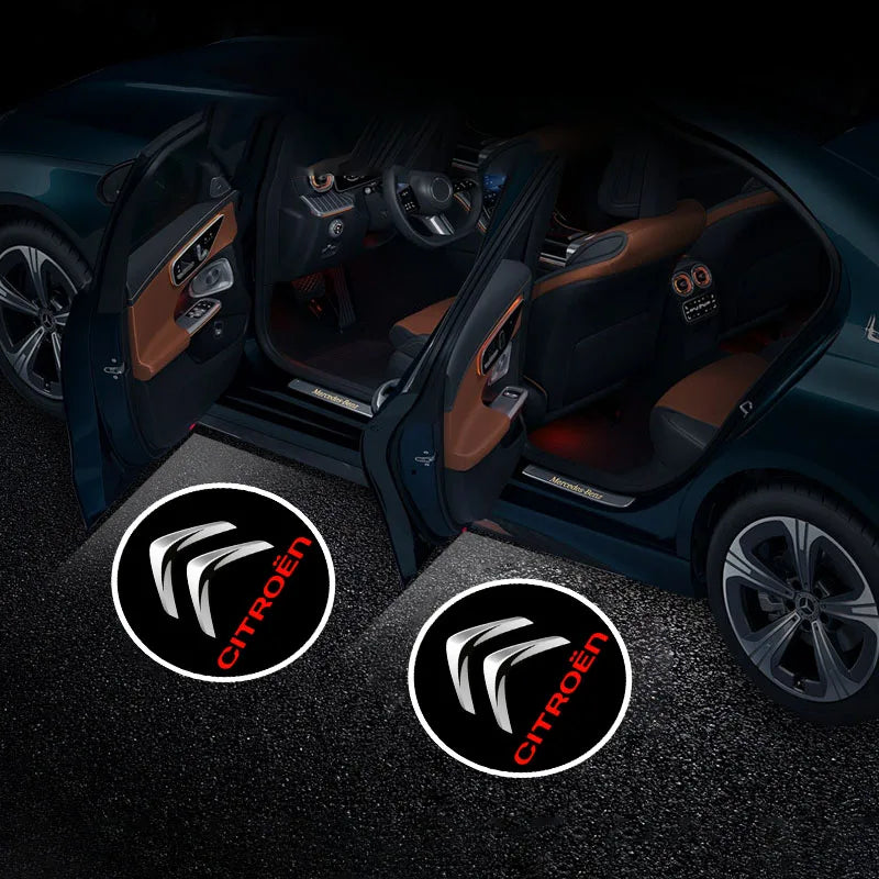 Projecteur Porte Citroën, Lot de 2, Plug and Play, Lentille Verre HD, C3 C4 C5 C6 Picasso Cactus DS3