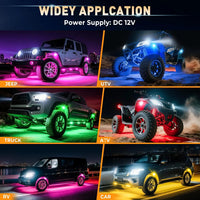 Éclairage d'Ambiance LED RGB Sous Caisse 4x4 SUV