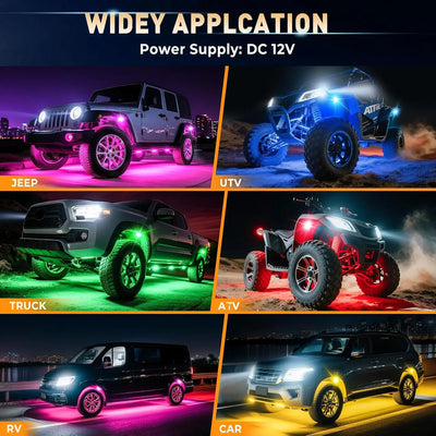 Éclairage d'Ambiance LED RGB Sous Caisse 4x4 SUV