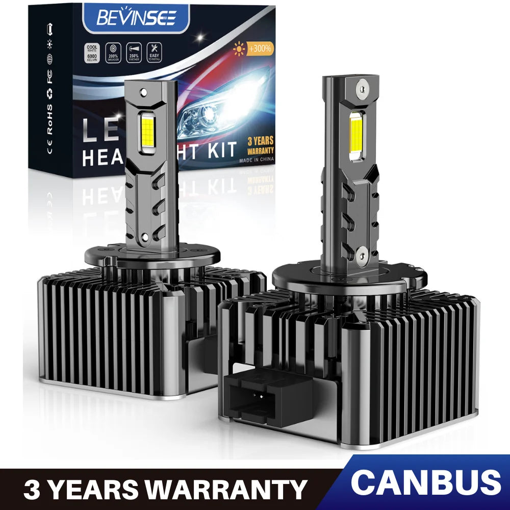 Ampoules LED Phares D1S D2S D3S D5S BMW Mercedes Audi VW 70W 6000K